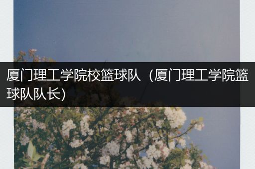 厦门理工学院校篮球队（厦门理工学院篮球队队长）