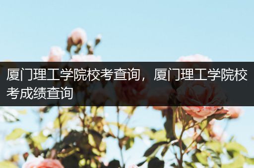 厦门理工学院校考查询，厦门理工学院校考成绩查询