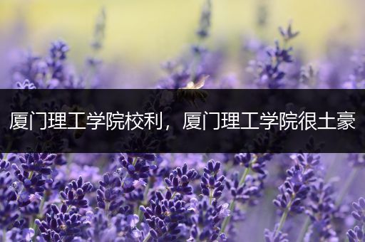 厦门理工学院校利，厦门理工学院很土豪
