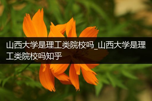 山西大学是理工类院校吗_山西大学是理工类院校吗知乎