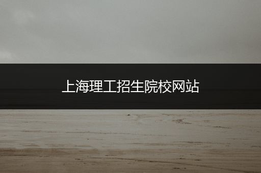 上海理工招生院校网站