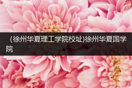 （徐州华夏理工学院校址)徐州华夏国学院