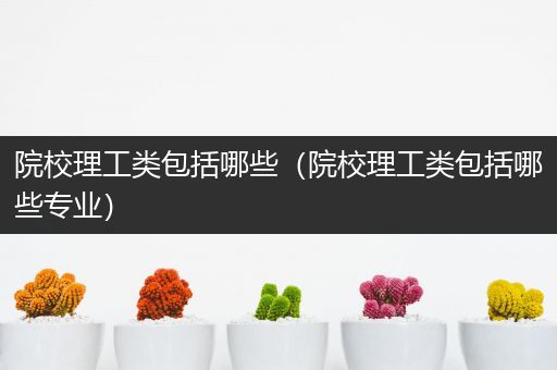 院校理工类包括哪些（院校理工类包括哪些专业）