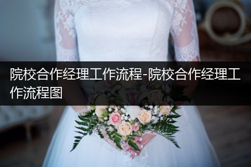 院校合作经理工作流程-院校合作经理工作流程图