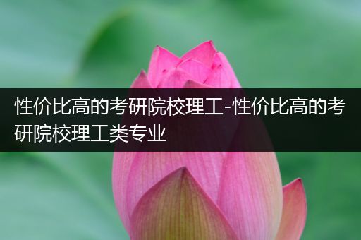 性价比高的考研院校理工-性价比高的考研院校理工类专业