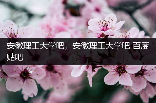 安徽理工大学吧，安徽理工大学吧 百度贴吧