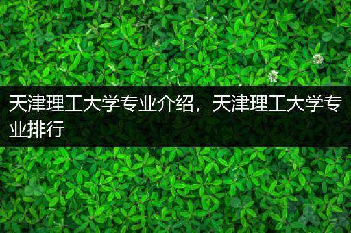 天津理工大学专业介绍，天津理工大学专业排行
