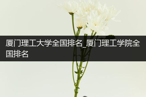 厦门理工大学全国排名_厦门理工学院全国排名