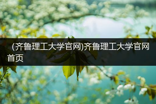 （齐鲁理工大学官网)齐鲁理工大学官网首页