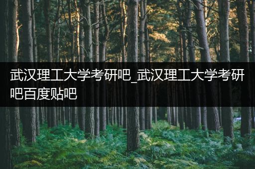 武汉理工大学考研吧_武汉理工大学考研吧百度贴吧