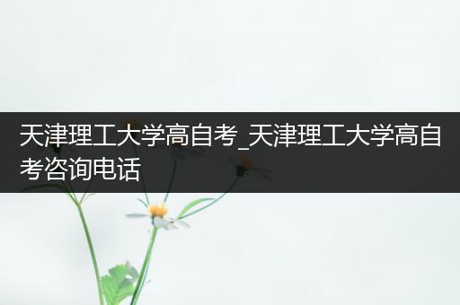 天津理工大学高自考_天津理工大学高自考咨询电话