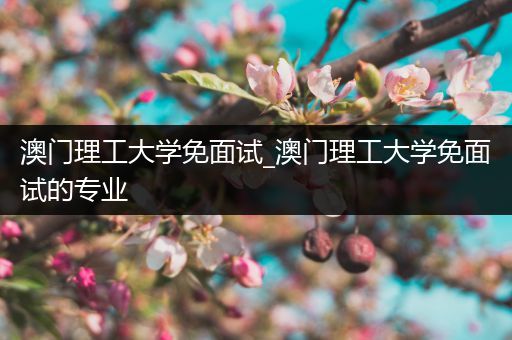 澳门理工大学免面试_澳门理工大学免面试的专业