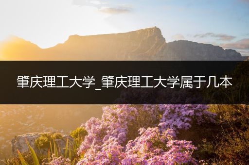 肇庆理工大学_肇庆理工大学属于几本