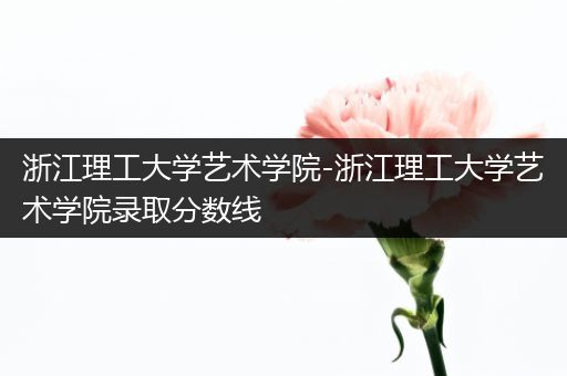 浙江理工大学艺术学院-浙江理工大学艺术学院录取分数线
