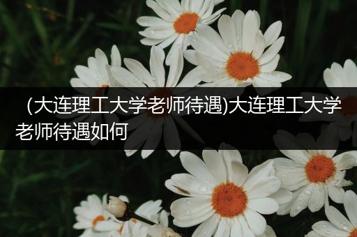 （大连理工大学老师待遇)大连理工大学老师待遇如何