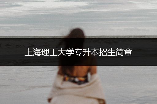 上海理工大学专升本招生简章