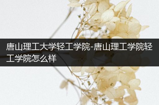 唐山理工大学轻工学院-唐山理工学院轻工学院怎么样