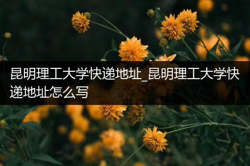昆明理工大学快递地址_昆明理工大学快递地址怎么写