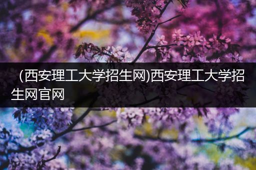 （西安理工大学招生网)西安理工大学招生网官网