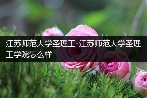 江苏师范大学圣理工-江苏师范大学圣理工学院怎么样