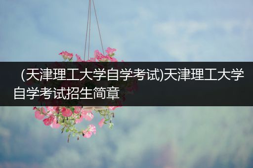 （天津理工大学自学考试)天津理工大学自学考试招生简章
