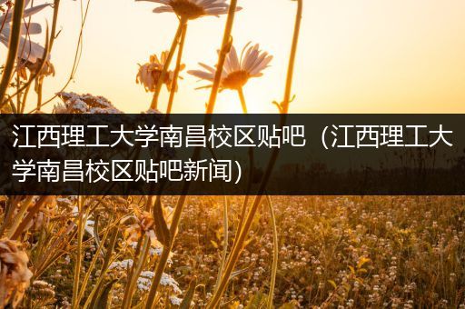 江西理工大学南昌校区贴吧（江西理工大学南昌校区贴吧新闻）