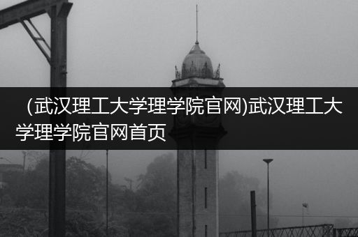 （武汉理工大学理学院官网)武汉理工大学理学院官网首页