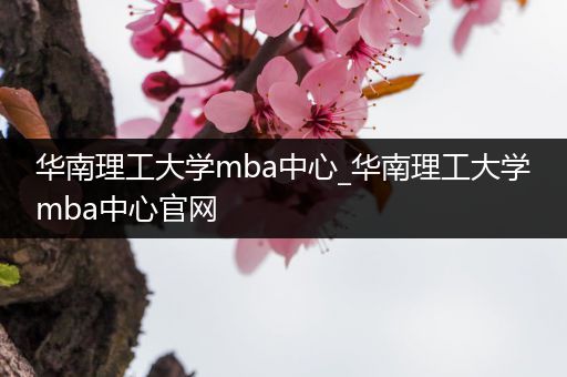 华南理工大学mba中心_华南理工大学mba中心官网