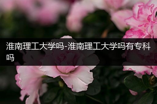 淮南理工大学吗-淮南理工大学吗有专科吗
