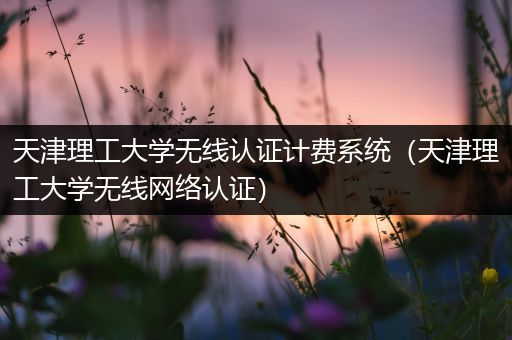 天津理工大学无线认证计费系统（天津理工大学无线网络认证）