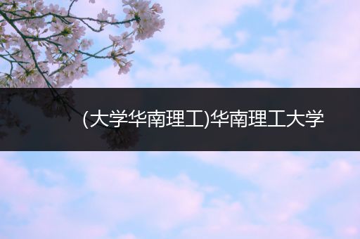（大学华南理工)华南理工大学