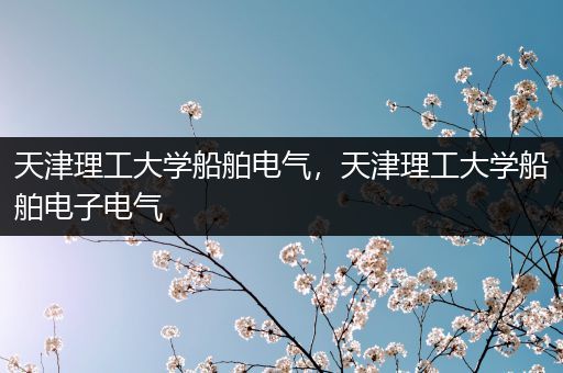 天津理工大学船舶电气，天津理工大学船舶电子电气