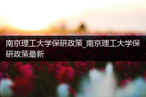 南京理工大学保研政策_南京理工大学保研政策最新