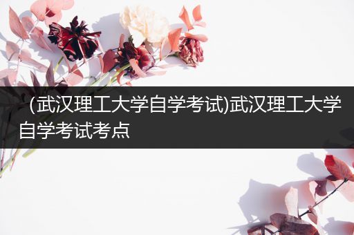 （武汉理工大学自学考试)武汉理工大学自学考试考点