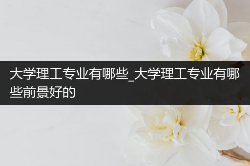 大学理工专业有哪些_大学理工专业有哪些前景好的