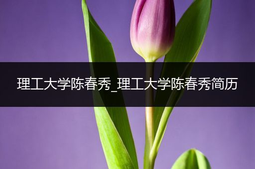 理工大学陈春秀_理工大学陈春秀简历