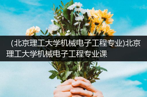 （北京理工大学机械电子工程专业)北京理工大学机械电子工程专业课