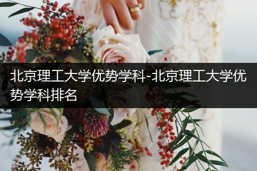 北京理工大学优势学科-北京理工大学优势学科排名