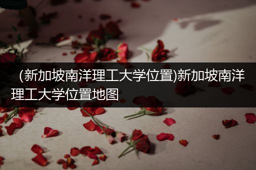 （新加坡南洋理工大学位置)新加坡南洋理工大学位置地图