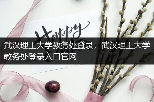 武汉理工大学教务处登录，武汉理工大学教务处登录入口官网