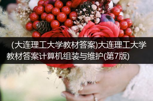 （大连理工大学教材答案)大连理工大学教材答案计算机组装与维护(第7版)
