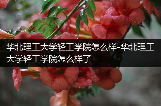 华北理工大学轻工学院怎么样-华北理工大学轻工学院怎么样了