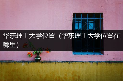 华东理工大学位置（华东理工大学位置在哪里）