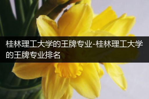 桂林理工大学的王牌专业-桂林理工大学的王牌专业排名