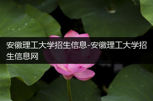 安徽理工大学招生信息-安徽理工大学招生信息网