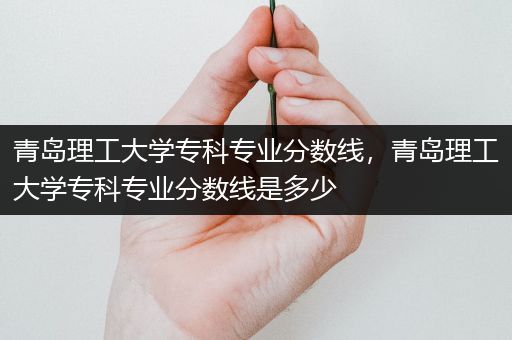 青岛理工大学专科专业分数线，青岛理工大学专科专业分数线是多少