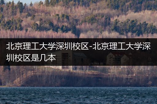 北京理工大学深圳校区-北京理工大学深圳校区是几本