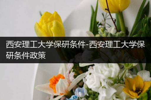 西安理工大学保研条件-西安理工大学保研条件政策