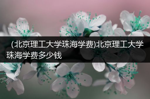 （北京理工大学珠海学费)北京理工大学珠海学费多少钱
