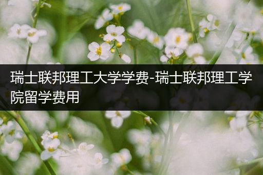 瑞士联邦理工大学学费-瑞士联邦理工学院留学费用